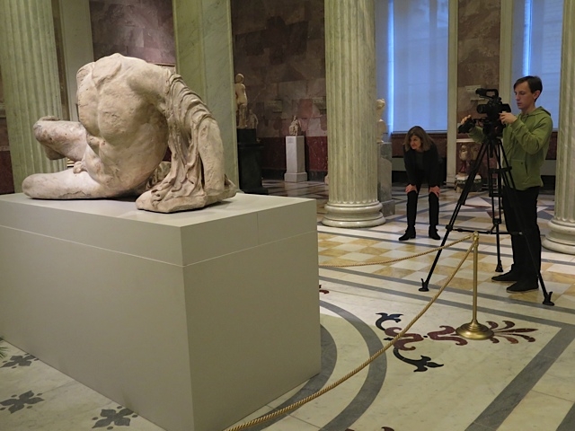 Filming River God in Hermitage