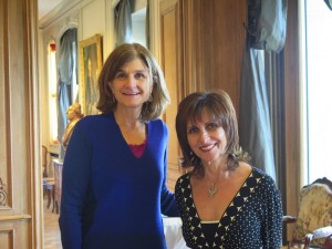 Margy Kinmonth and Evelyn Cantacazune-Speransky at Chateau des Penthes Geneva for Hermitage Revealed screening